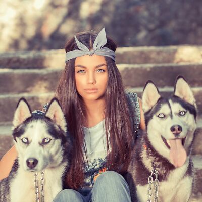 4 Pieces Dog Solid Bandanas Scarf Triangle Bibs for Small to Medium Pets