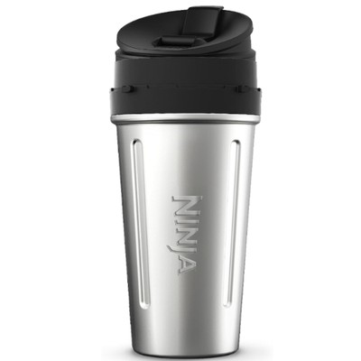NINJA 24 oz. Stainless Steel Nutri Ninja Cup With Sip & Seal Lid NIOB Blender