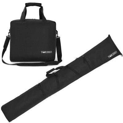 TORIBIO Padded Ski Bag and Boot Combo for L- Fit Up to 210 cm Black