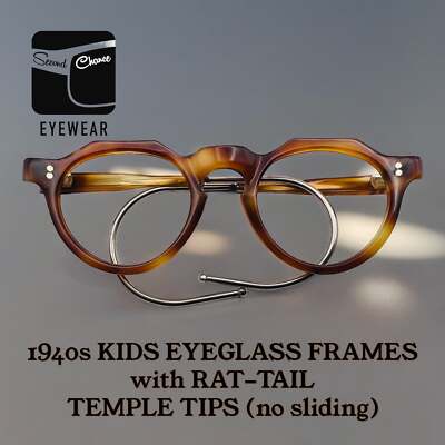 Vintage CHILDREN’S ACETATE Eyeglass Frames-COIL TEMPLE TIPS (prevents slippage)