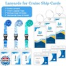 Cruise Lanyard for Ship Cards, Ship Lanyards with Waterproof Luggage Tags Clear ID Badge Holder Cruise Essentials Accessories for Cruise Cards Ship Key Card Sea Pass