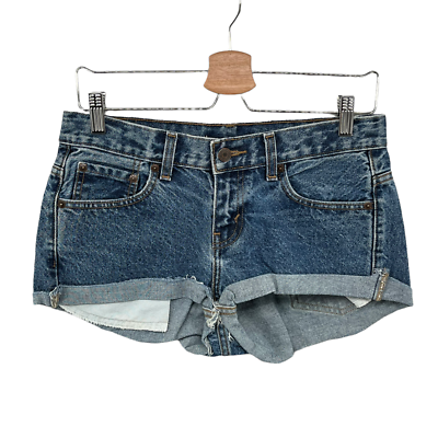 Levi s Women s Blue Denim DIY Cutoff Shorts Raw Hem 30 Waist 2