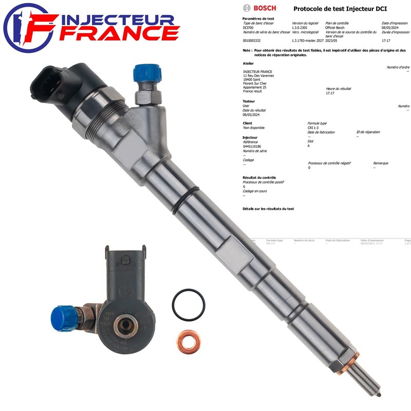 0445110186  33800 4a100 Injecteur Bosch Kia 2.5 Crdi 0445110279