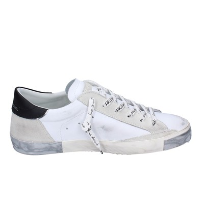 PHILIPPE MODEL HERREN SCHUHE PHILIPPE MODEL 41 EU SNEAKER WEISS LEDER WILDLEDER EX564-41