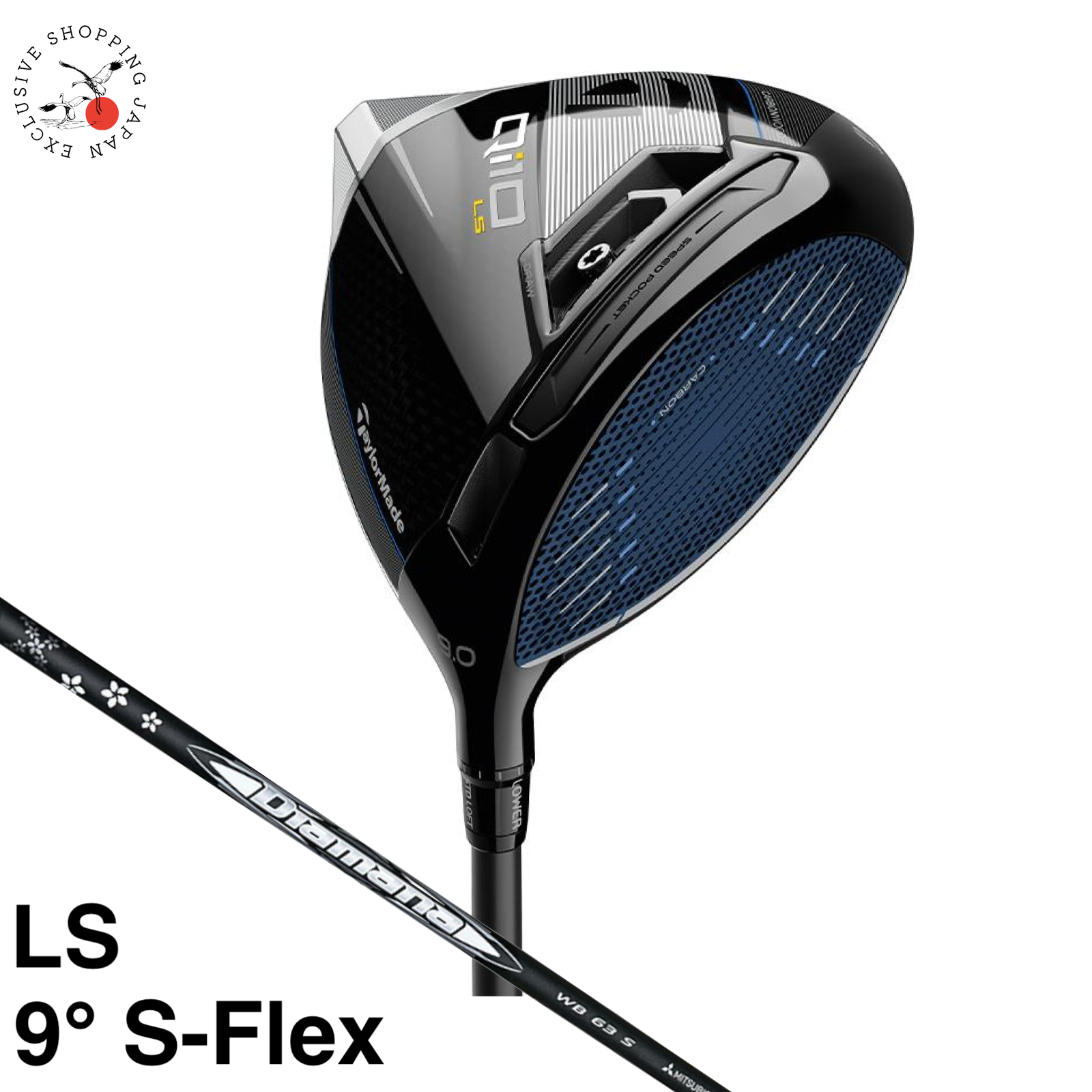 TaylorMade Golf Driver Qi10 LS Loft 9° Men Diamana WB 63