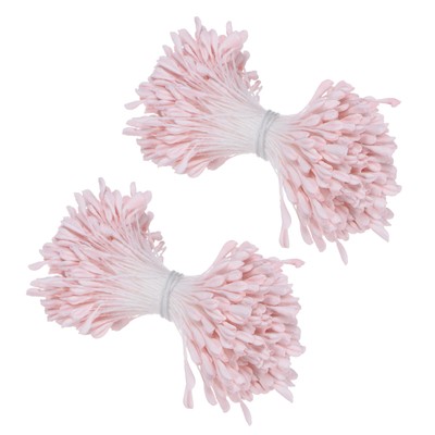 680-Pack 3mm Mini Double Heads Artificial Flower Stamen Pistil [Pink]