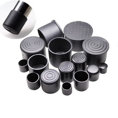 Ø 6mm - 100mm Round Plastic End Cap Black,Caps Tube Pipe PVC Blanking Cover Cap