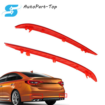 Bumper Reflector For Hyundai Sonata 2015 2016 2017 Rear Left & Right Light Lamp