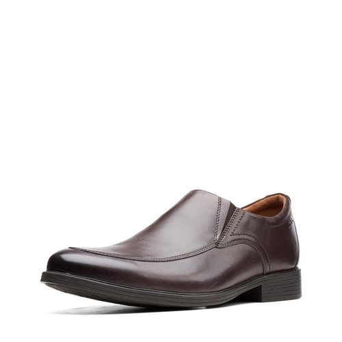 

Мужские однотонные лоферы Clarks Whiddon, темно-коричневая кожа, США 7,5, Коричневый