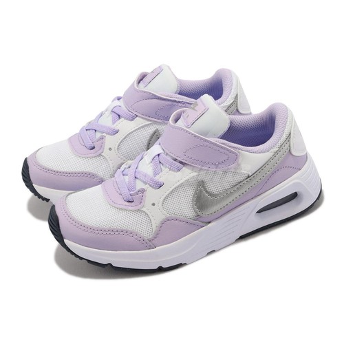 

Nike Air Max SC PSV Белый Фиолетовый Серебряный ремешок Детский дошкольный Повседневный CZ5356-113, Air Max Sc Psv