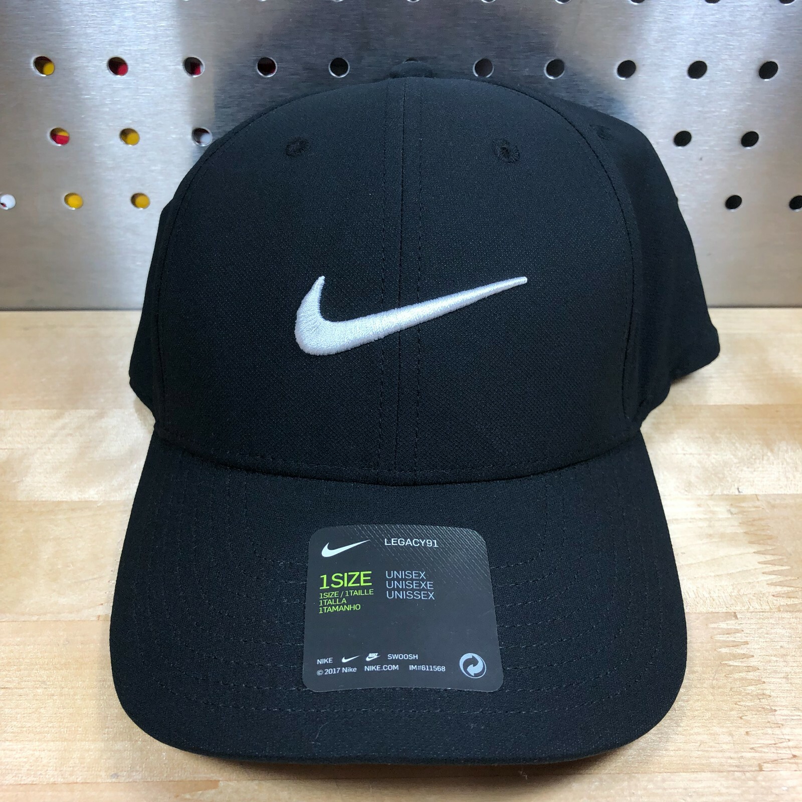 NEW NIKE DRIFIT LEGACY91 TRAINING HAT BLACK Adjustable 1 SIZE MENS