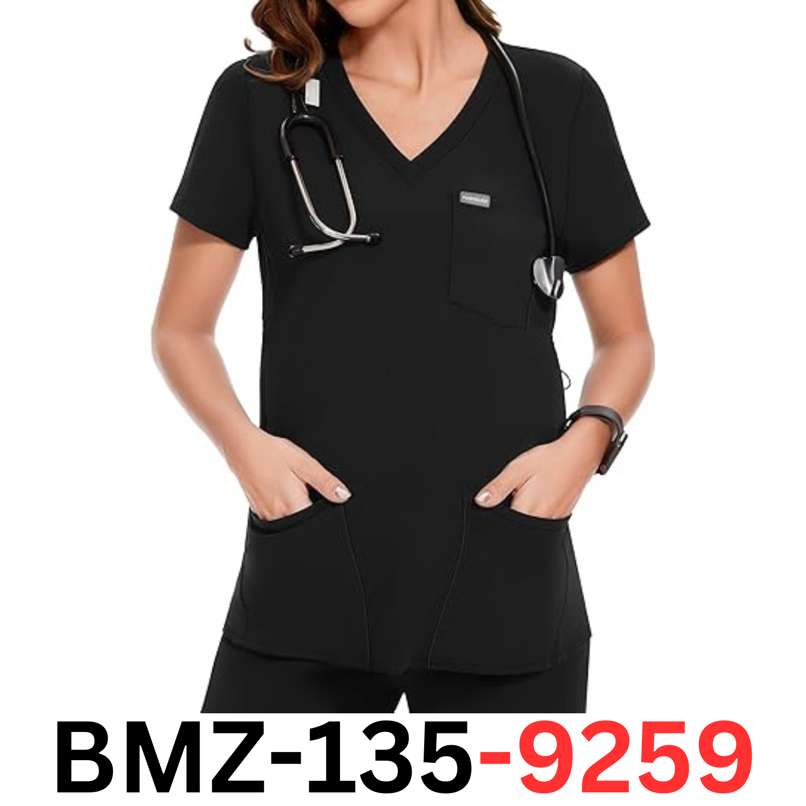 POSHGLAM Women Maternity Scrubs Top Workwear V-Neck Medical Pregnancy Shirts XXL