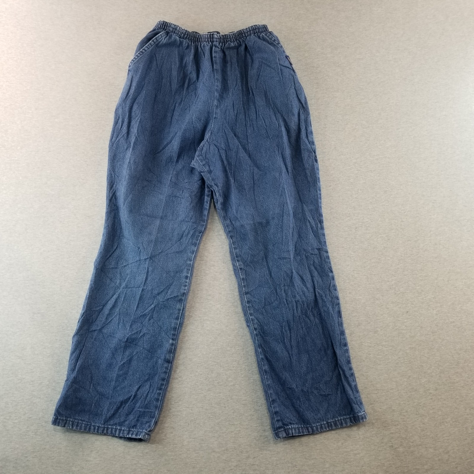 Alfred Dunner Jeans Women's Sz 12P Pull On Dark Wash Normcore Cute Comfy