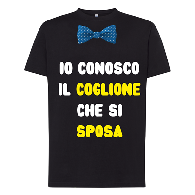 Maglietta addio al celibato sposo coglione matrimonio divertente t