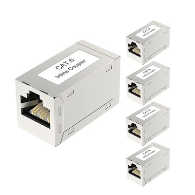 5Pcs RJ45 Cat5e Cat5 Cat6 Coupler Ethernet Inline Female to Female Connector j