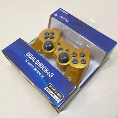 For Sony PS3 Playstation 3 Wireless Bluetooth Video Game Controller Gold