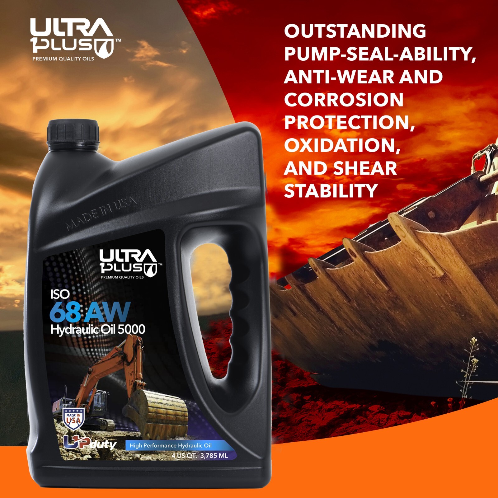 Ultra1Plus AW ISO 68 AW Hydraulic Oil (US Gal - 4 QTS)