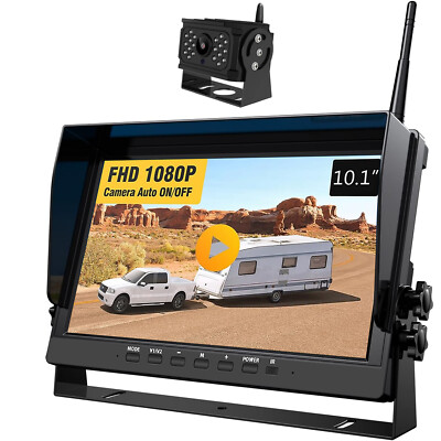 10'' Wireless Backup Camera System 1080P DVR Monitor for RV/Truck/Trailer/Camper