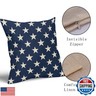 4th of July Patriotic Pillow Covers 18x18 Set of 2 Blue Star Americana Independence Day Outdoor Decorative Throw Pillow Cases Farmhouse Decor for Sofa Couch Bed Fourth July Holiday Decorations