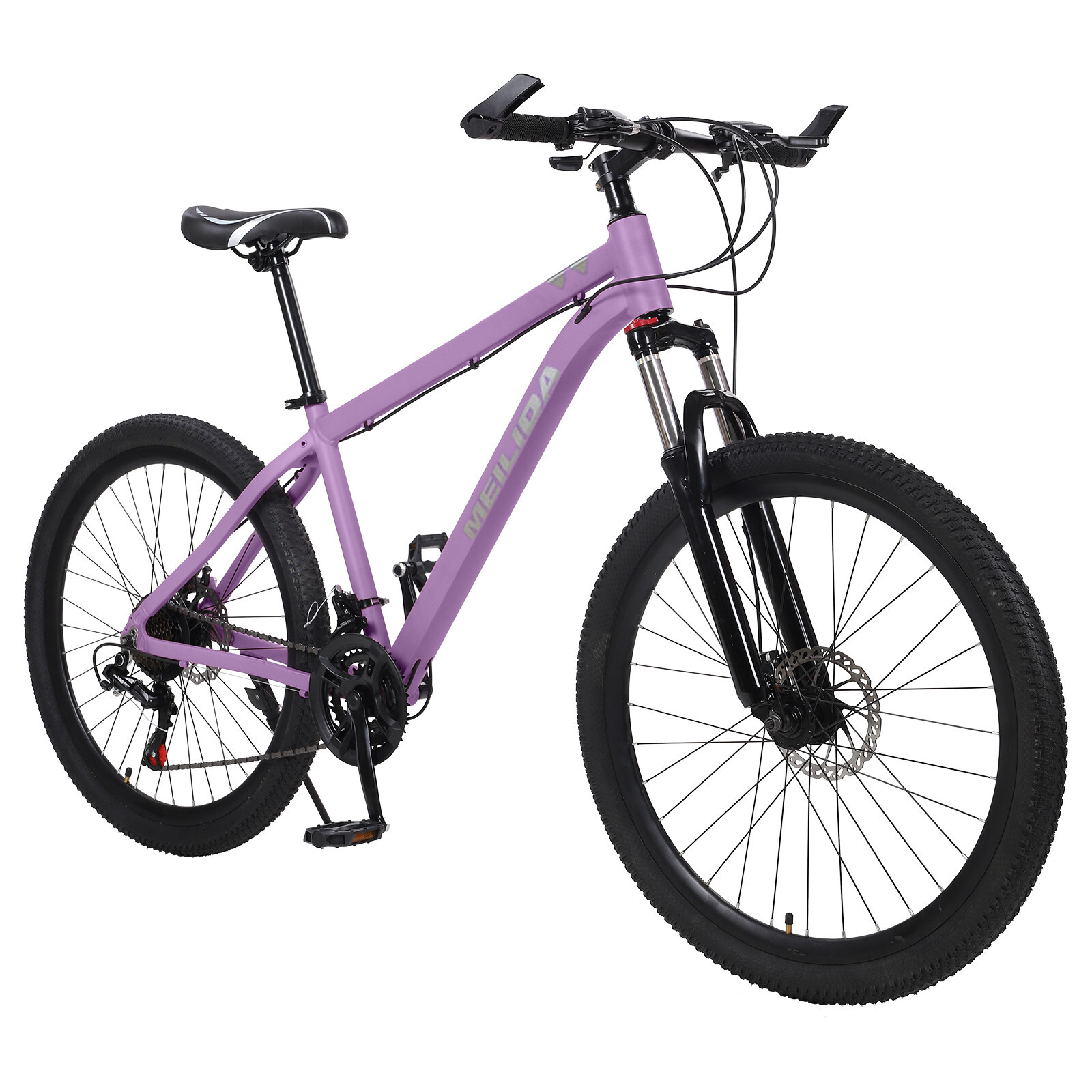 26" Bicycle Mountain Bike Front Suspension 21 Speed Mens Bike Women Bike PINK