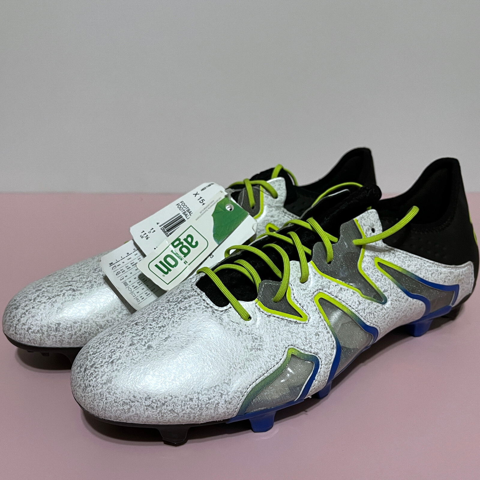 ADIDAS X 15+ SL FG/AG AF4693 White Mens Soccer Cleats ADIDAS X 15+ SL FG/AG AF4693 White Mens Soccer Cleats