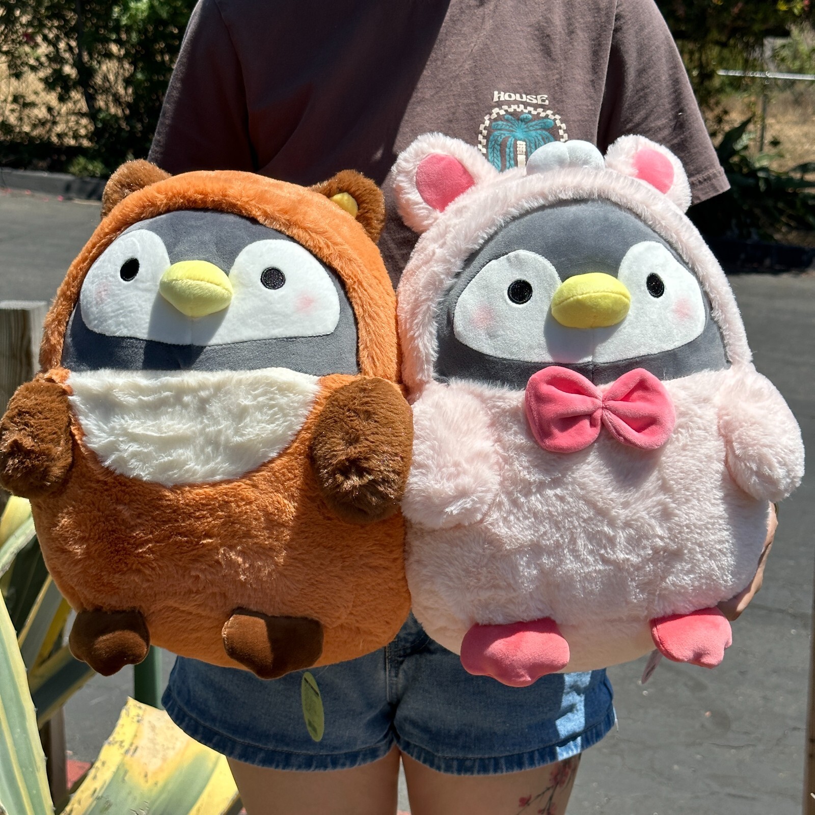 NWT Takashoji Penguin with Squirrel & Bunny Outfit Round 1 NWT Takashoji Penguin with Squirrel & Bunny Outfit Round 1
