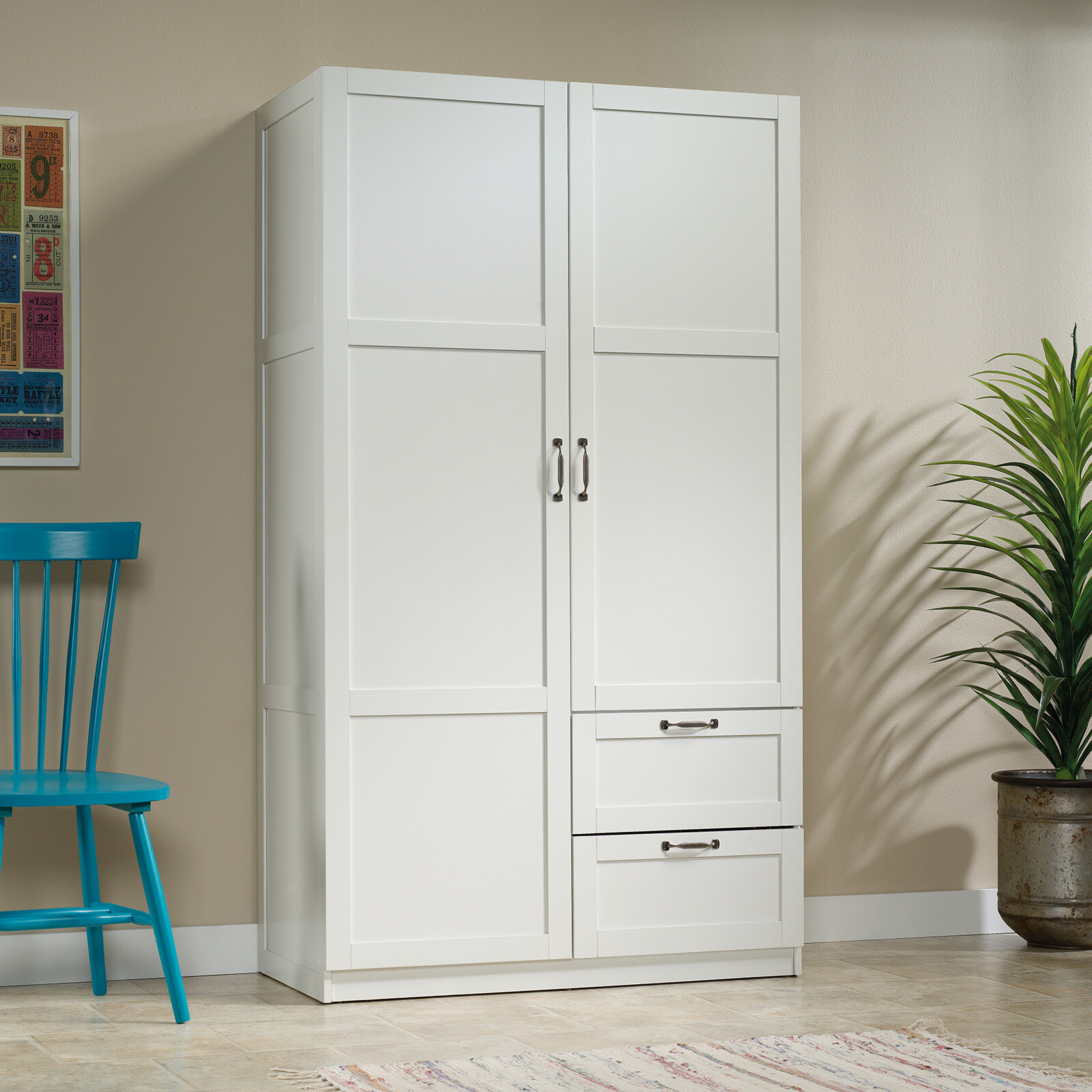 Sauder Select Wardrobe Armoire White Finish 42666030670 Ebay