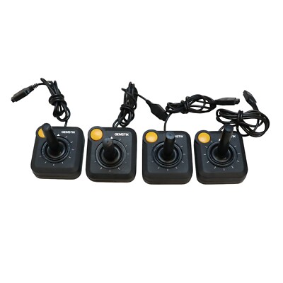 FOUR VINTAGE GEMSTIK VIDEO GAME CONTROLLERS FOR ATARI 2600 SYSTEM