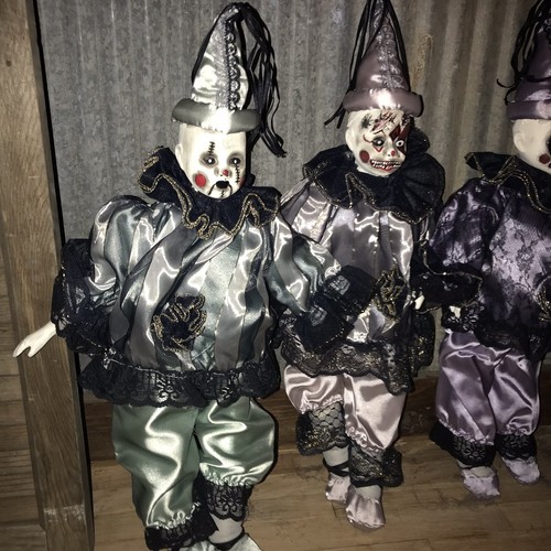 Gallow Noose & Crim Creepy Gothic Goth Horror Circus Clown Dolls Ooak