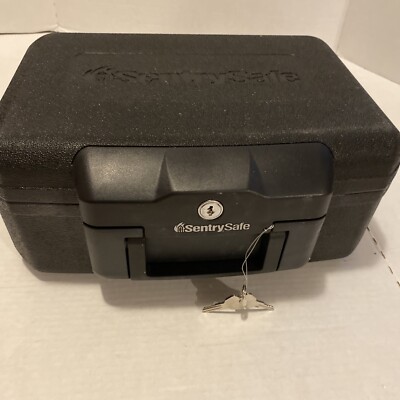 SentrySafe 1200 Fireproof Box with Key Lock 0.18 Cubic Feet  Black