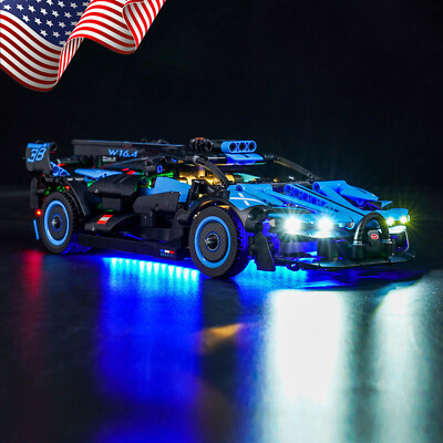 BrickBling Light Kit for LEGO Technic Bugatti Bolide Agile Blue 42162 (Standard)