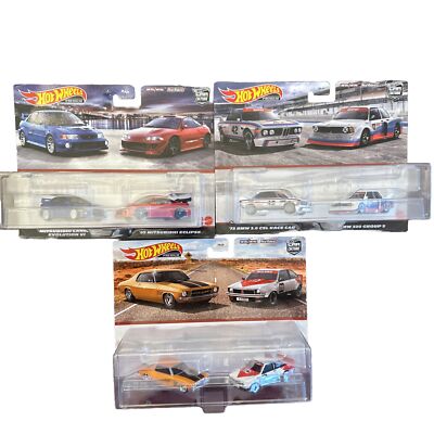 2023 Hot Wheels Premium (3) 2-Packs MITSUBISHI, BMW & HOLDEN Target