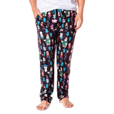 Gravity Falls Men's Allover Character Print Adult Loungewear Pajama Pants (XL)