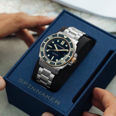 Pre-owned Spinnaker Hull Diver Stainless Steel 42mm Japanese Automatic Wristwatch