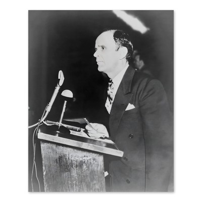 1950 William Branham Preaching at Sam Houston Coliseum Photo Print Poster