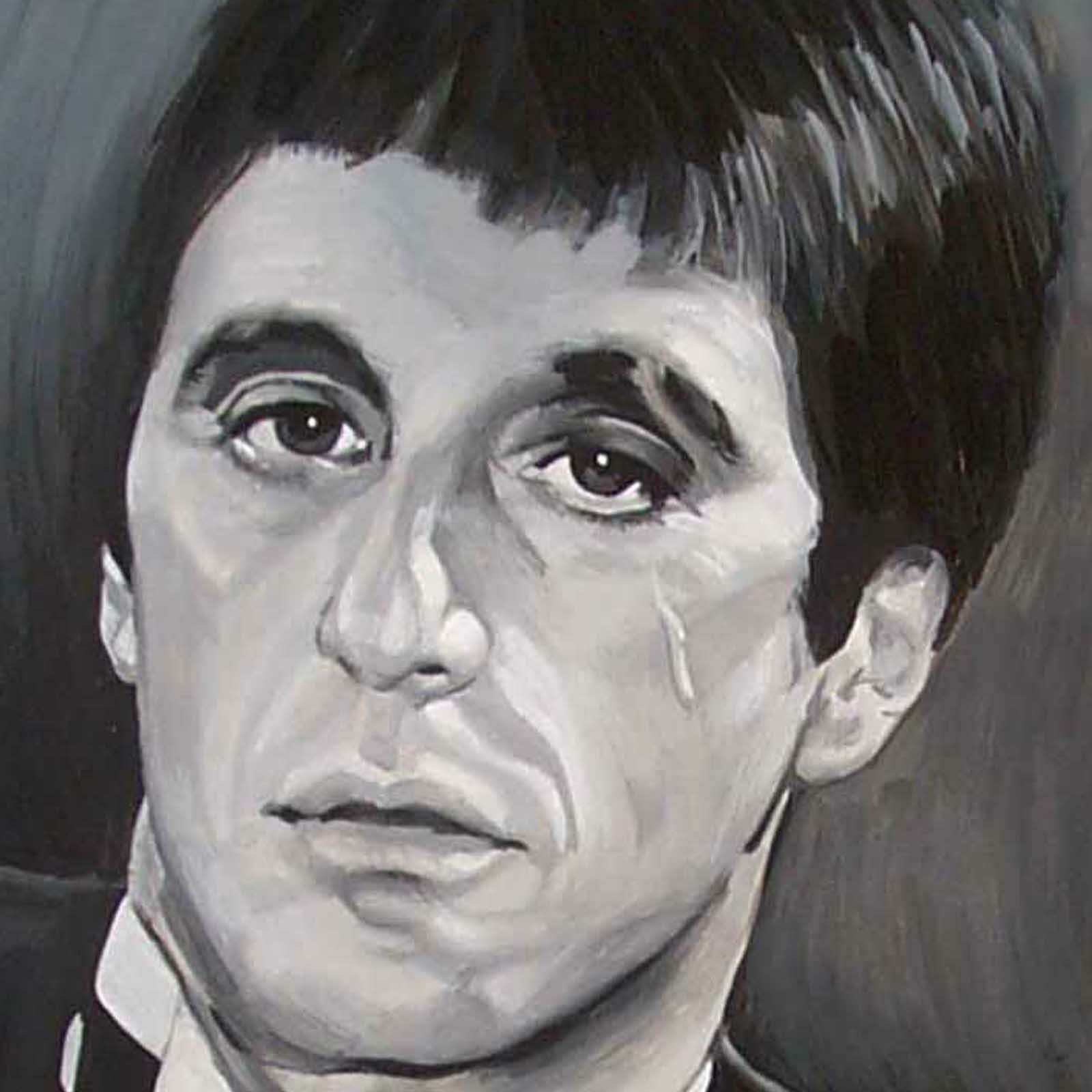 Scarface Print on Canvas,Tony Montana Painting, Al Pachino,Personalized Print
