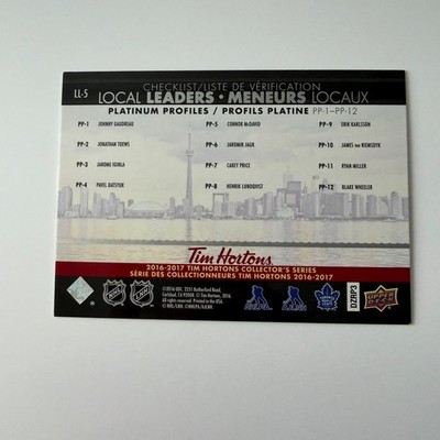 2016 Upper Deck Tim Hortons #LL-5 Tyler Bozak Local Leaders