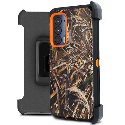 For Moto Edge 2021 Moto Edge 5G UW Shockproof Holster Case Built In Screen 