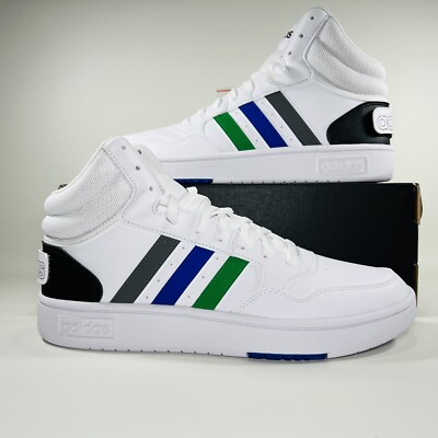 Adidas Hoops 3.0 Mid Classic Men Shoes Athletic Sneaker White Basketball Trainer
