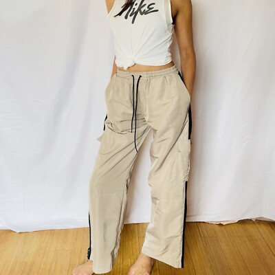 Ragged Priest Rush Cargo Track Pants, Khaki, Adjustable, UK12 (US Large)