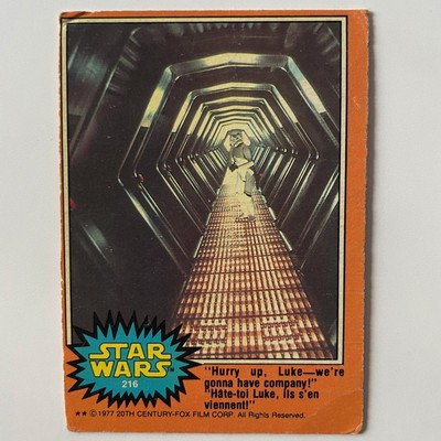 1977 O-Pee-Chee Star Wars Series 3 #216 Hurry up. Luke