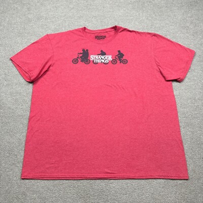 Stranger Things T Shirt Mens Size 2XL Red Short Sleeve Mad Engine Adults Casual