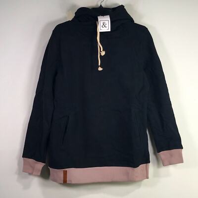 Ampersand Avenue Singlehood Sweatshirt, Women's Size L - Black/Mauve