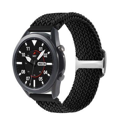 20mm 22mm Nylon Braided Solo Loop Wristband Watch Strap Band Bracelet