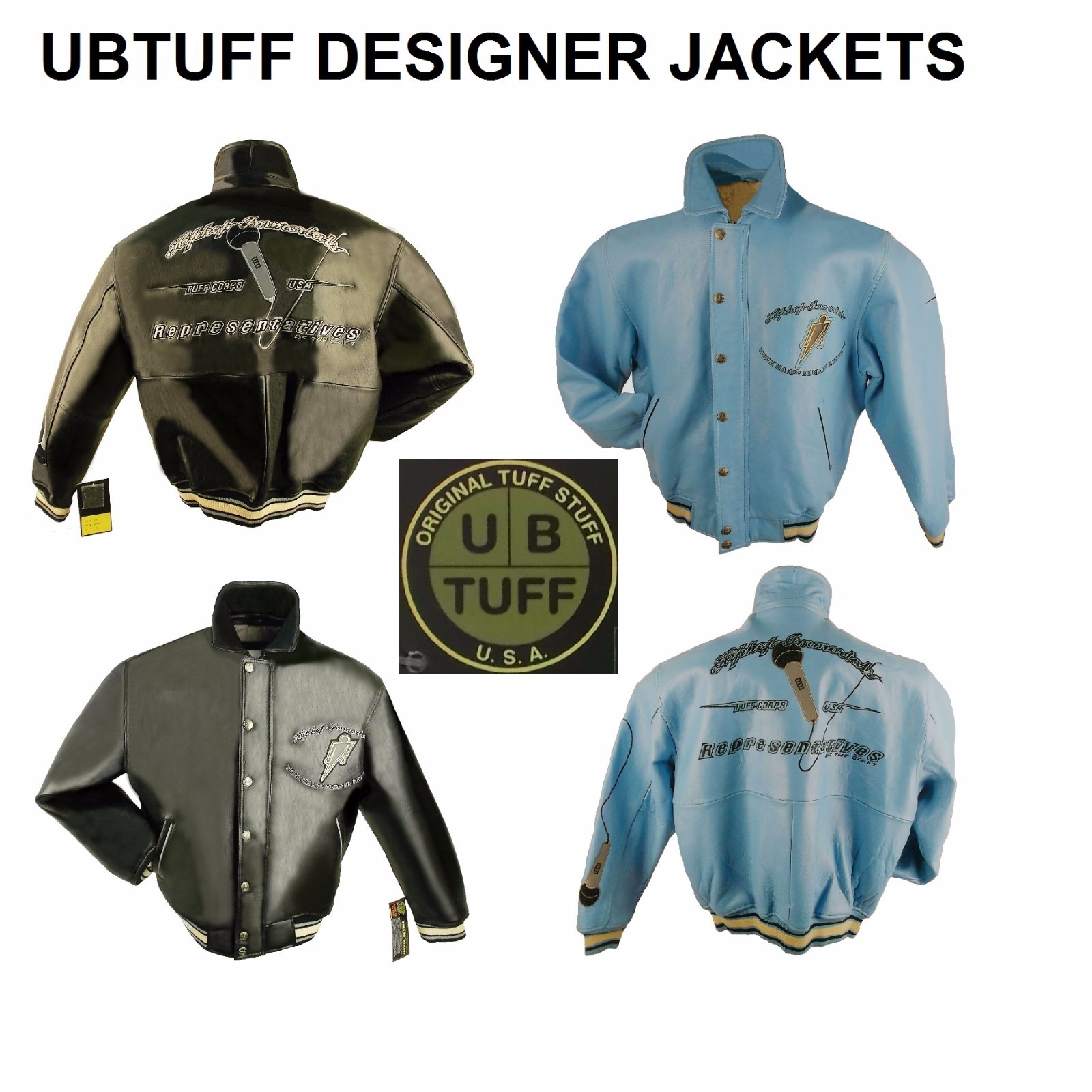 Vintage Designer Leather Jacket, By Schott Bros, U.B.TUFF