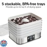 Hamilton Beach Digital Food Dehydrator for Fruit and Jerky, Vegetables and More, 5 Trays, Adjustable Temperature, 48 Hour Timer + Auto Shutoff, Grey (32100A)