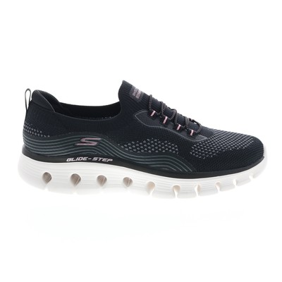 Женские черные кроссовки Skechers Go Walk Glide Step Flex Silver Spirit 7.5