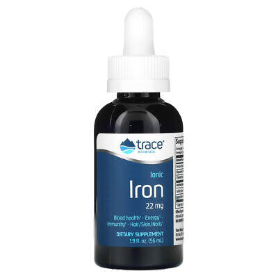 Trace Minerals Research Ionic Iron 22 mg 2 fl oz 59 ml Allergen-Free,