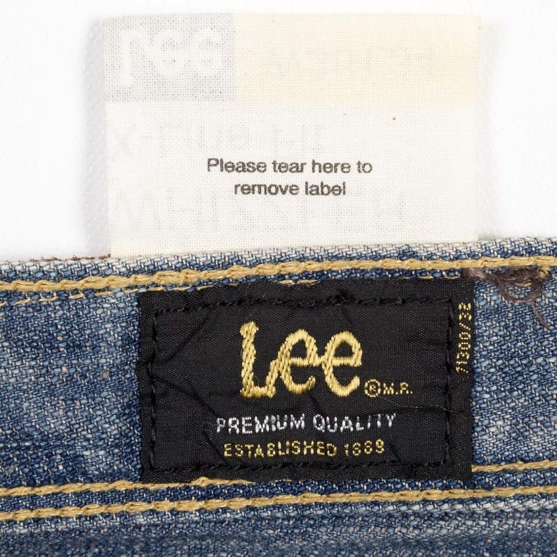 Lee X-Line Jeans Button Fly Straight Leg Midrise Distressed