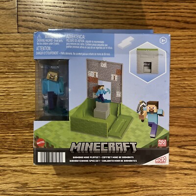 Minecraft Micro Collection Diamond Mine Playset With Figure (New Sealed)